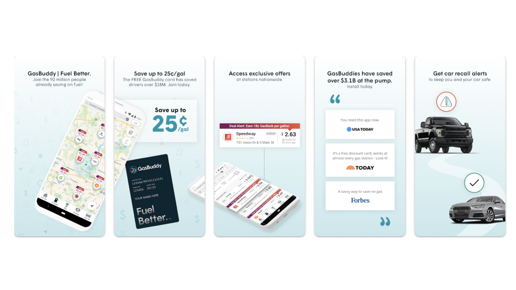 GasBuddy app use - best travel apps
