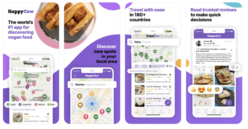 Happy Cow app use feedback