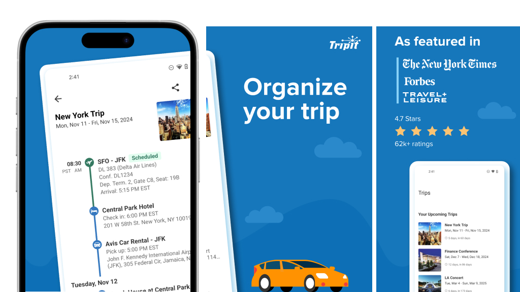 Aplicaci&oacute;n de viajes TripIt