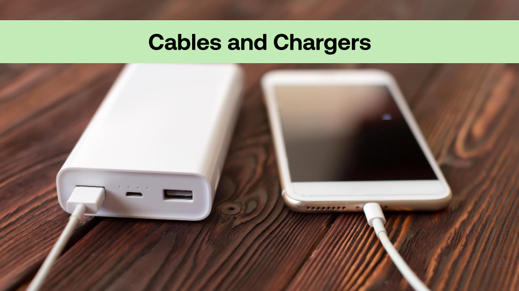 Cables and Chargers for digital nomads