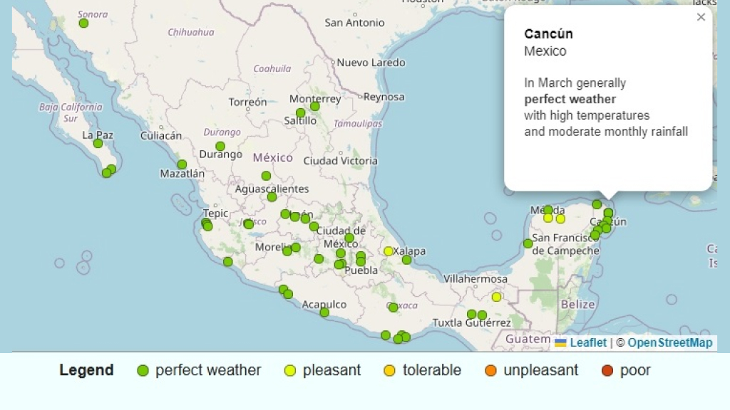 Cancún, Mexico weather