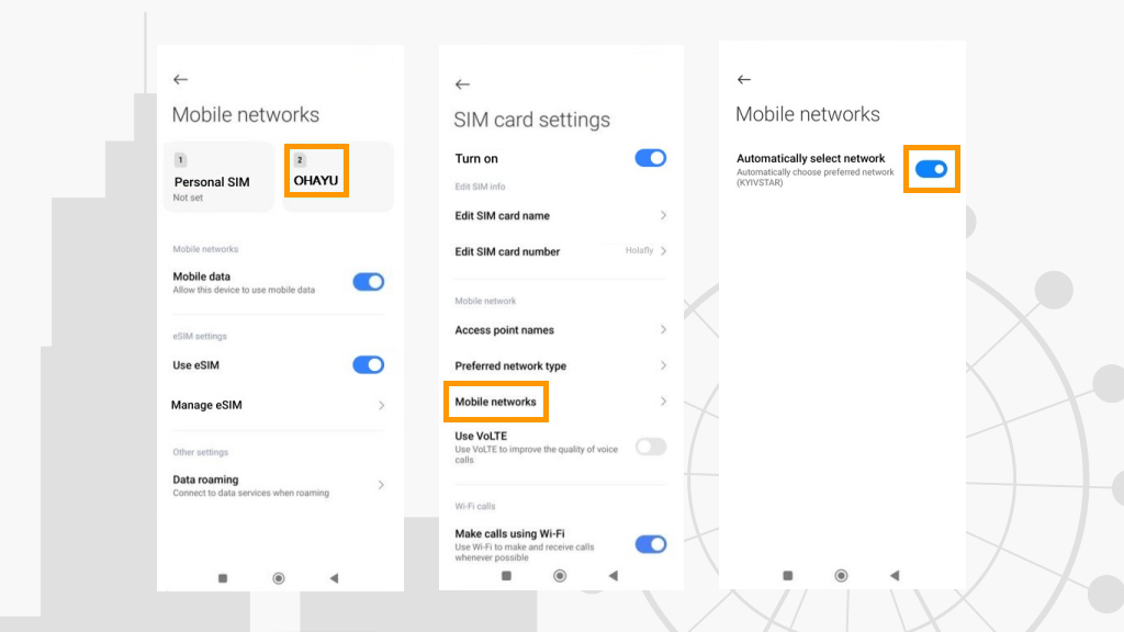 How to Choose Xiaomi eSIM Network