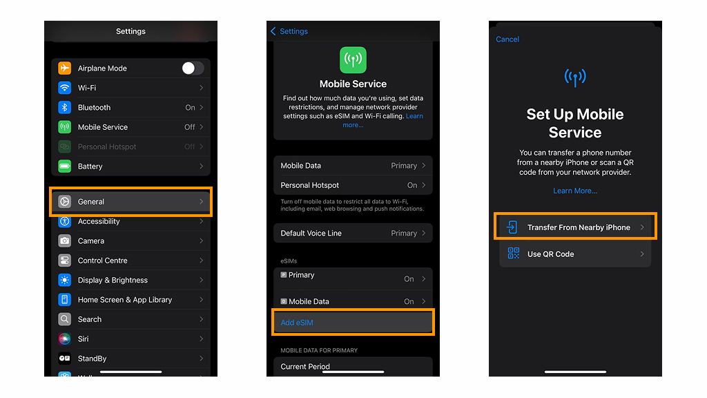 How to Transfer eSIM from another iPhone