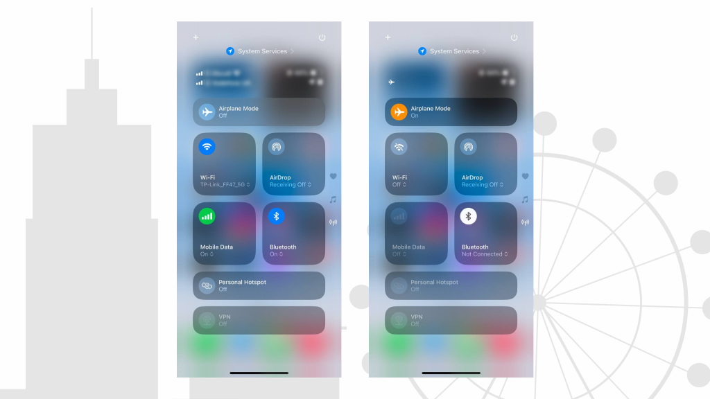 Turn Airplane Mode on and off