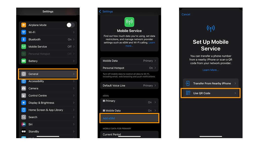add esim in iphone 14 settings
