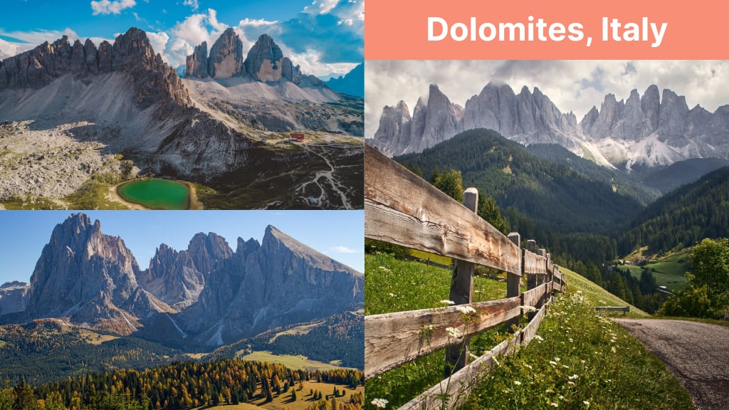 Dolomitas, Italia en junio