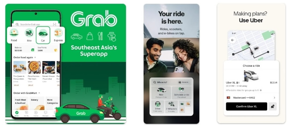 Uber ride app