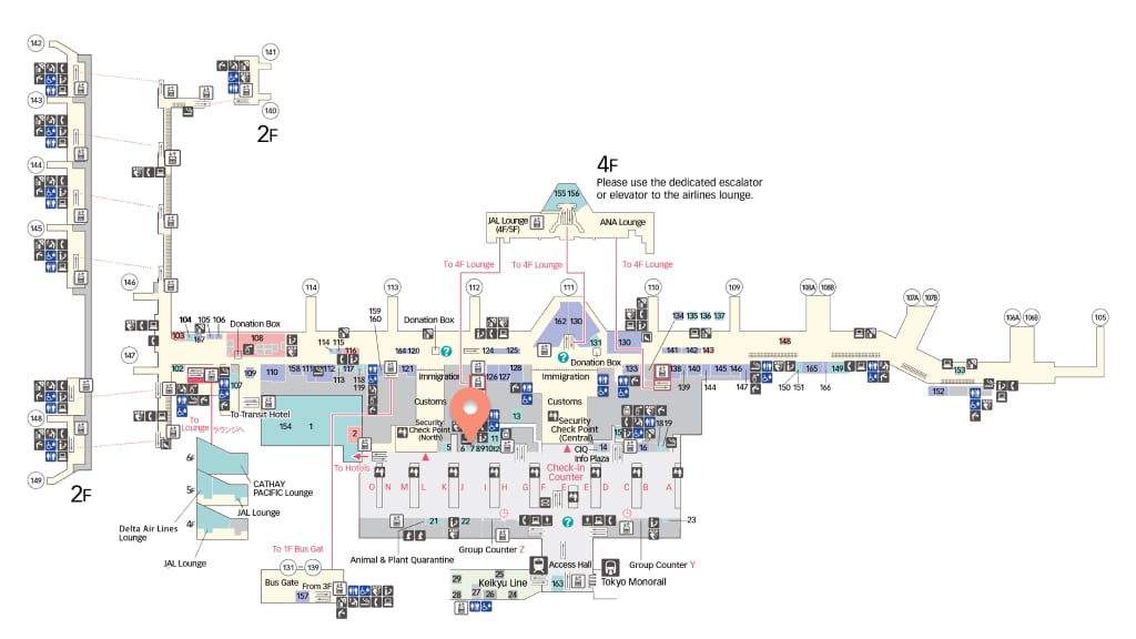 Haneda Airport 3rd Floor (3F) plan