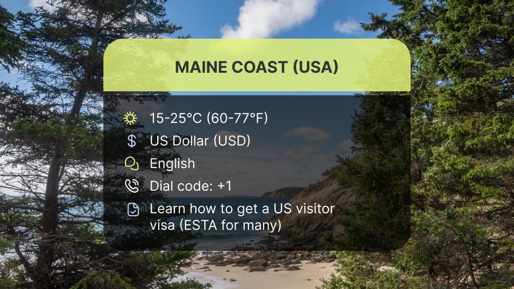 Maine Coast (USA) - best places to visit in August