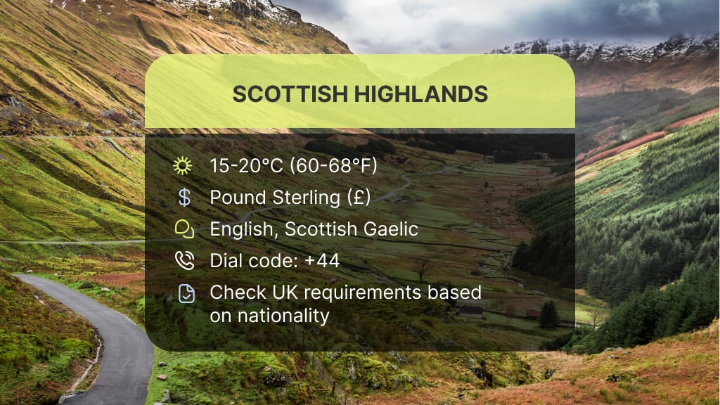 Scottish Highlands - best places to travel in August