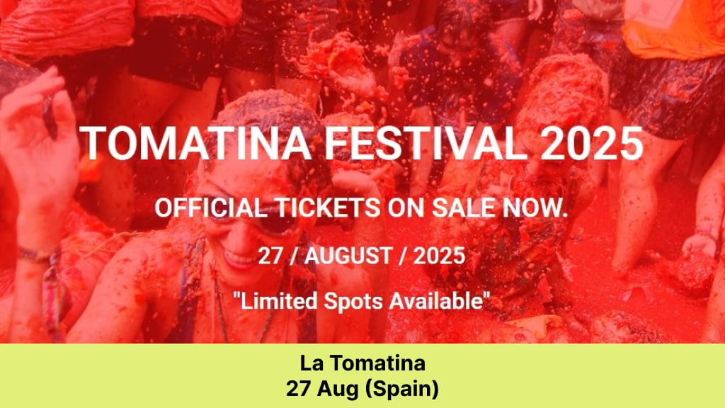 La Tomatina – 27 Aug (Spain) summer festivals