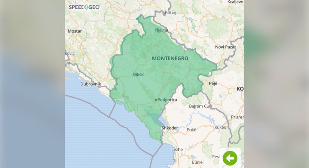 Montenegro mobile network coverage