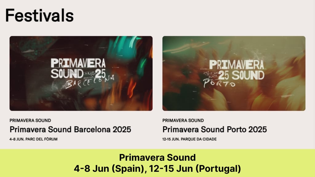 Primavera Sound – 4-8 Jun (Spain), 12-15 Jun (Portugal)