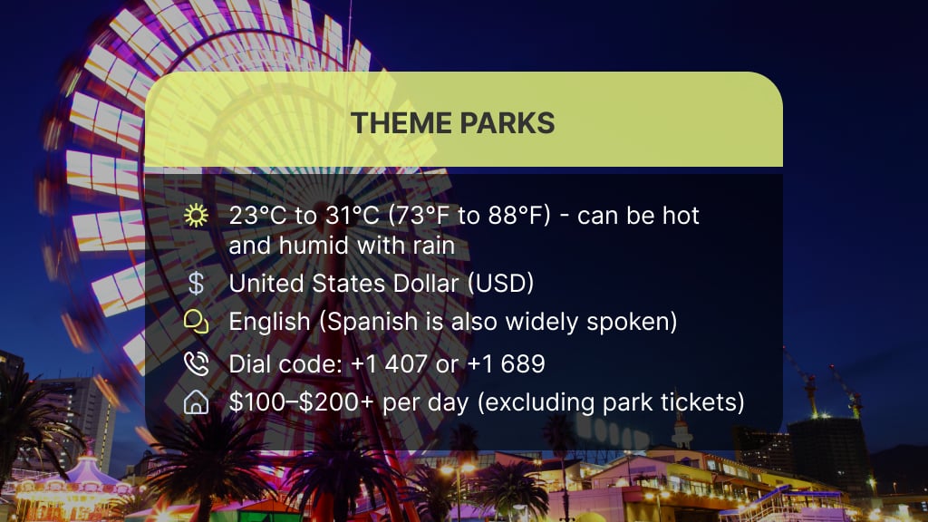 Florida theme parks in September