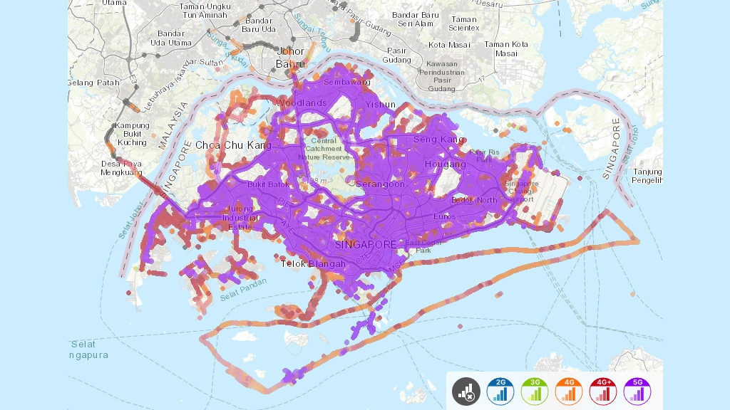 StarHub Singapore network provider coverage map