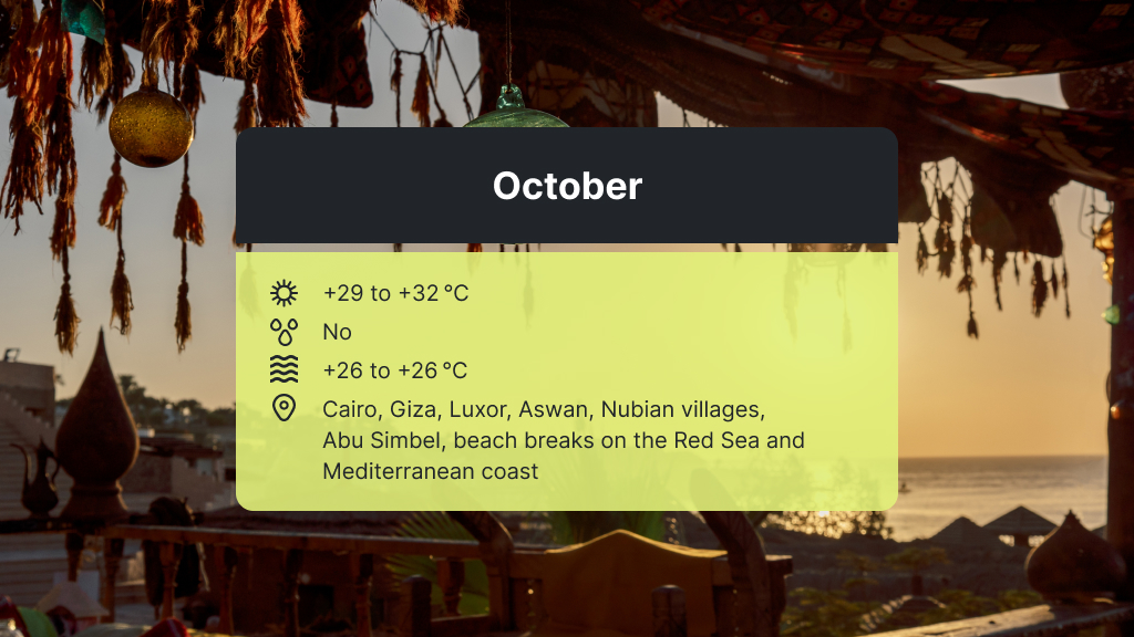 visiting Egypt in October
