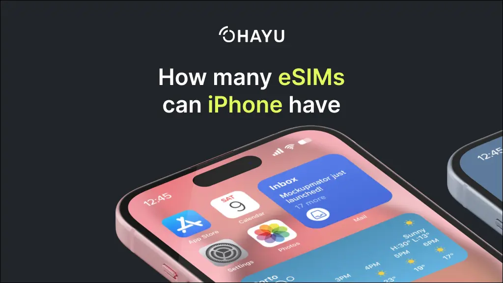 how many eSIMs can iPhone have