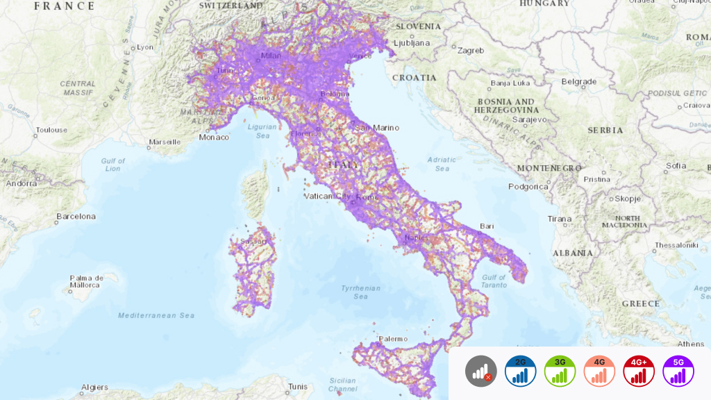 Iliad Italia operator coverage
