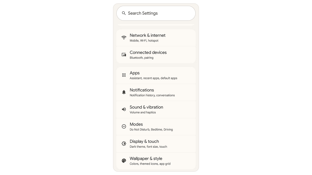 Open the “Settings” section