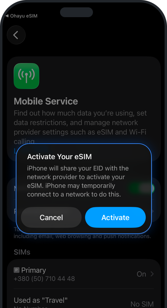 elecci&oacute;n de la eSIM de viaje solo para datos