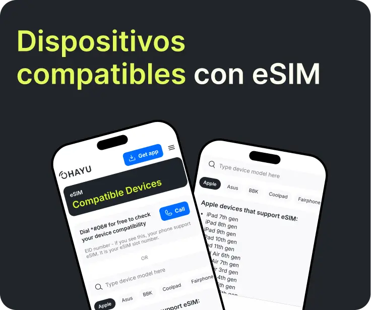 Dispositivos compatibles con eSIM
