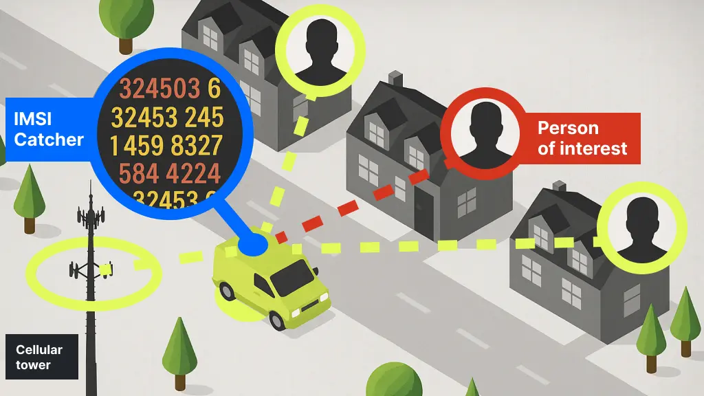 how IMSI catcher works