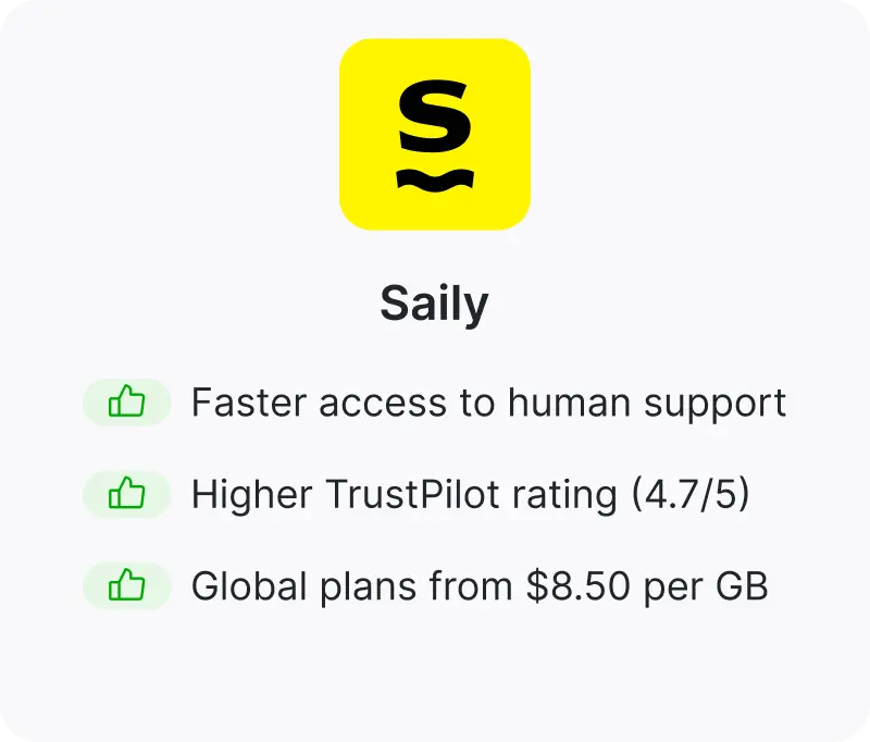 Saily - Holafly alternatives