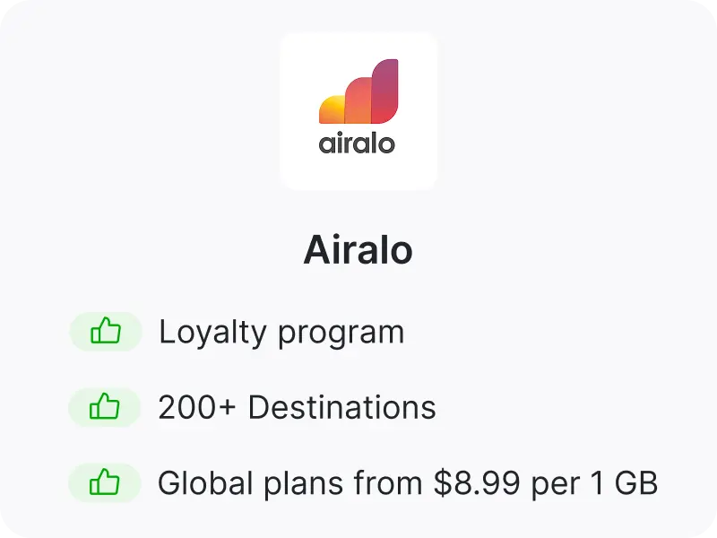 Airalo - Nomad eSIM alternatives