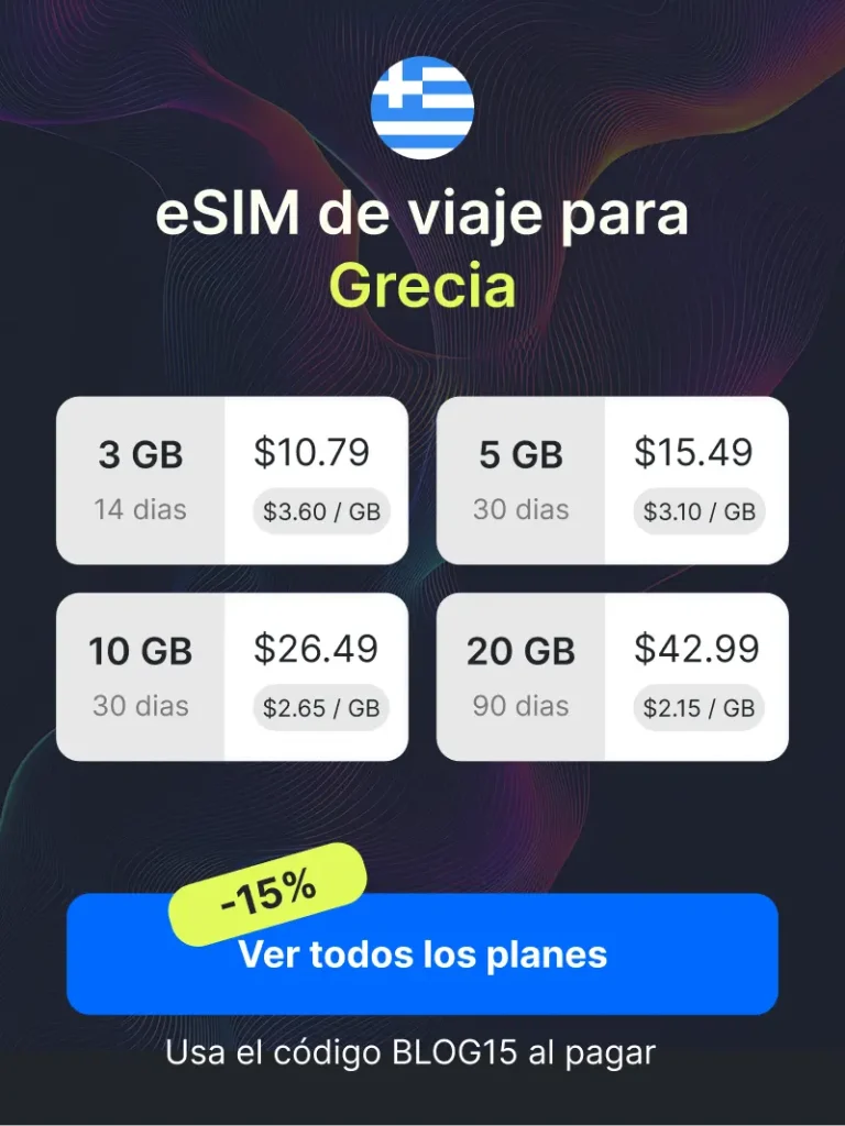 eSIM de viaje para Grecia