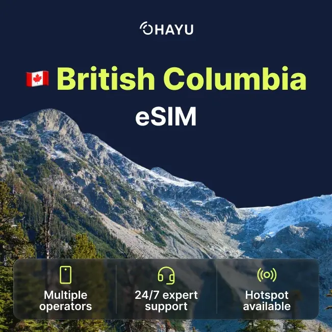 British Columbia eSIM eSIM for British Columbia